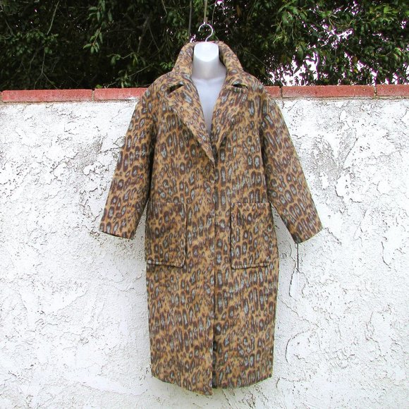 UGG HATTIE Long Oversized Coat Novelty M - Picture 2 of 10